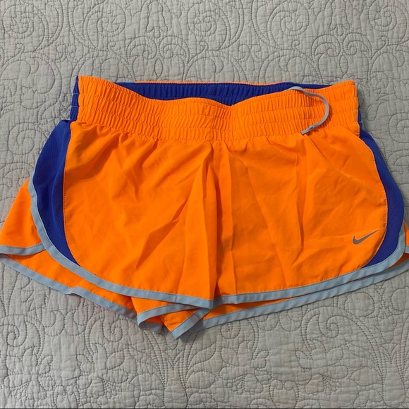 blue and orange nike shorts womens